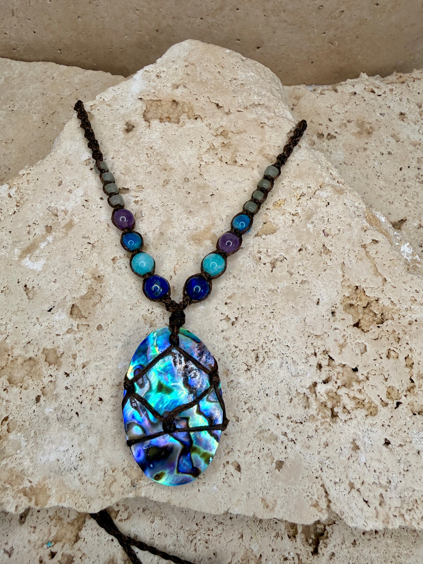 Paua Shell oval necklace