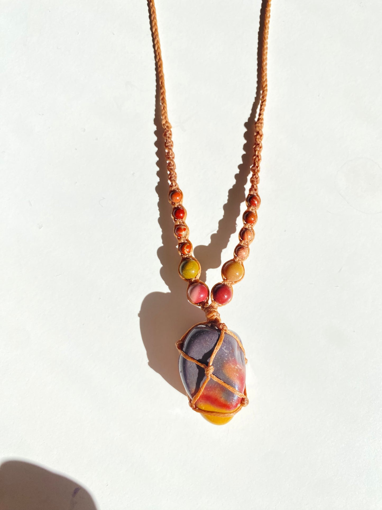 Mookaite Macrame Necklace