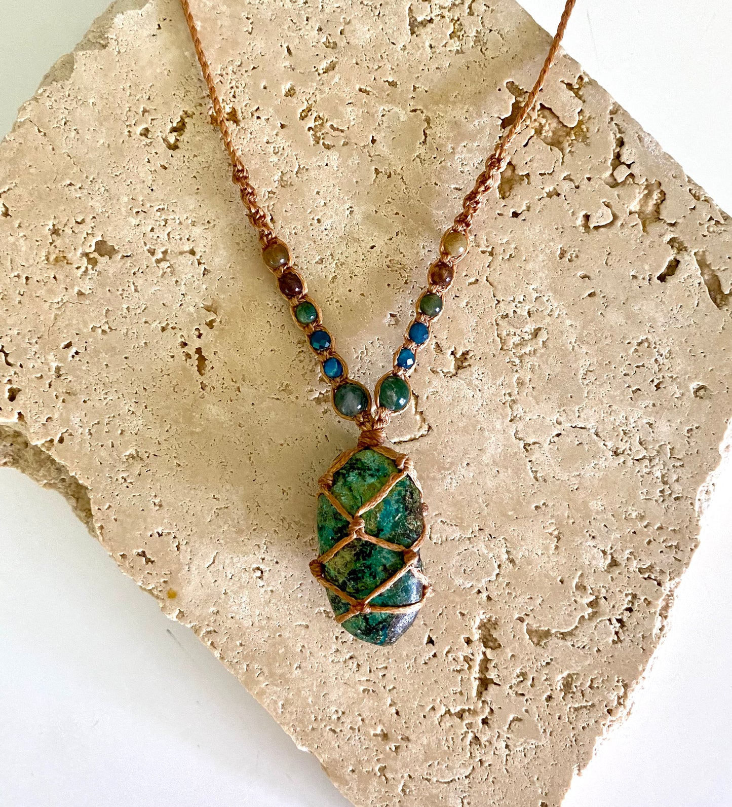Turquoise Macrame necklace