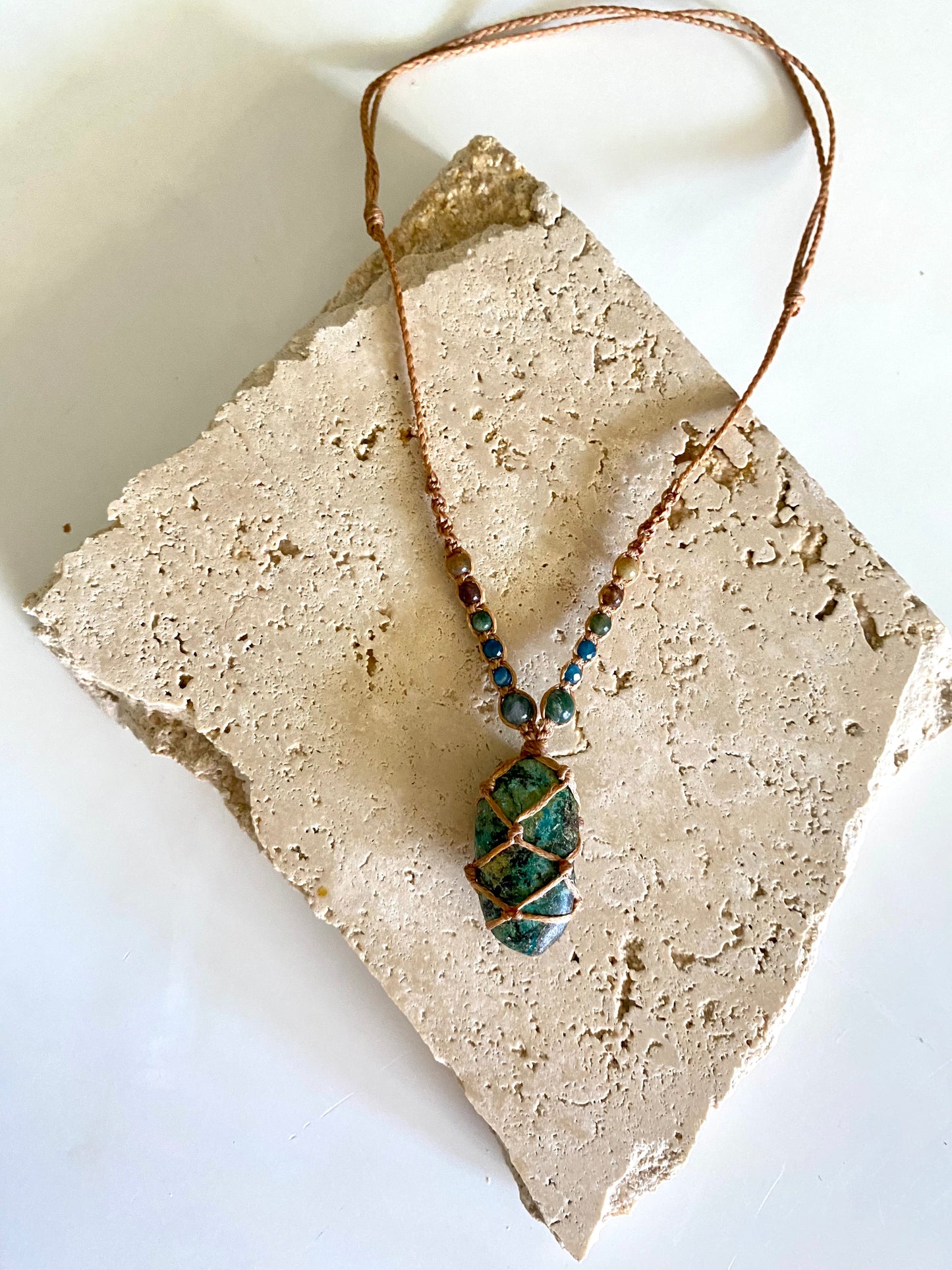 Turquoise Macrame necklace
