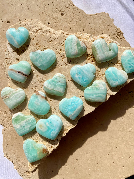 Caribbean Calcite Mini Heart