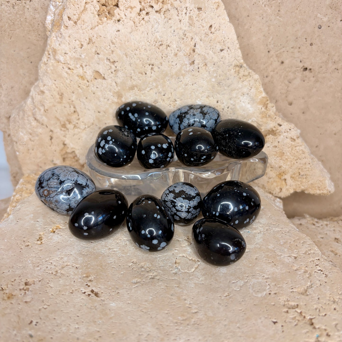 Snowflake Obsidian tumble