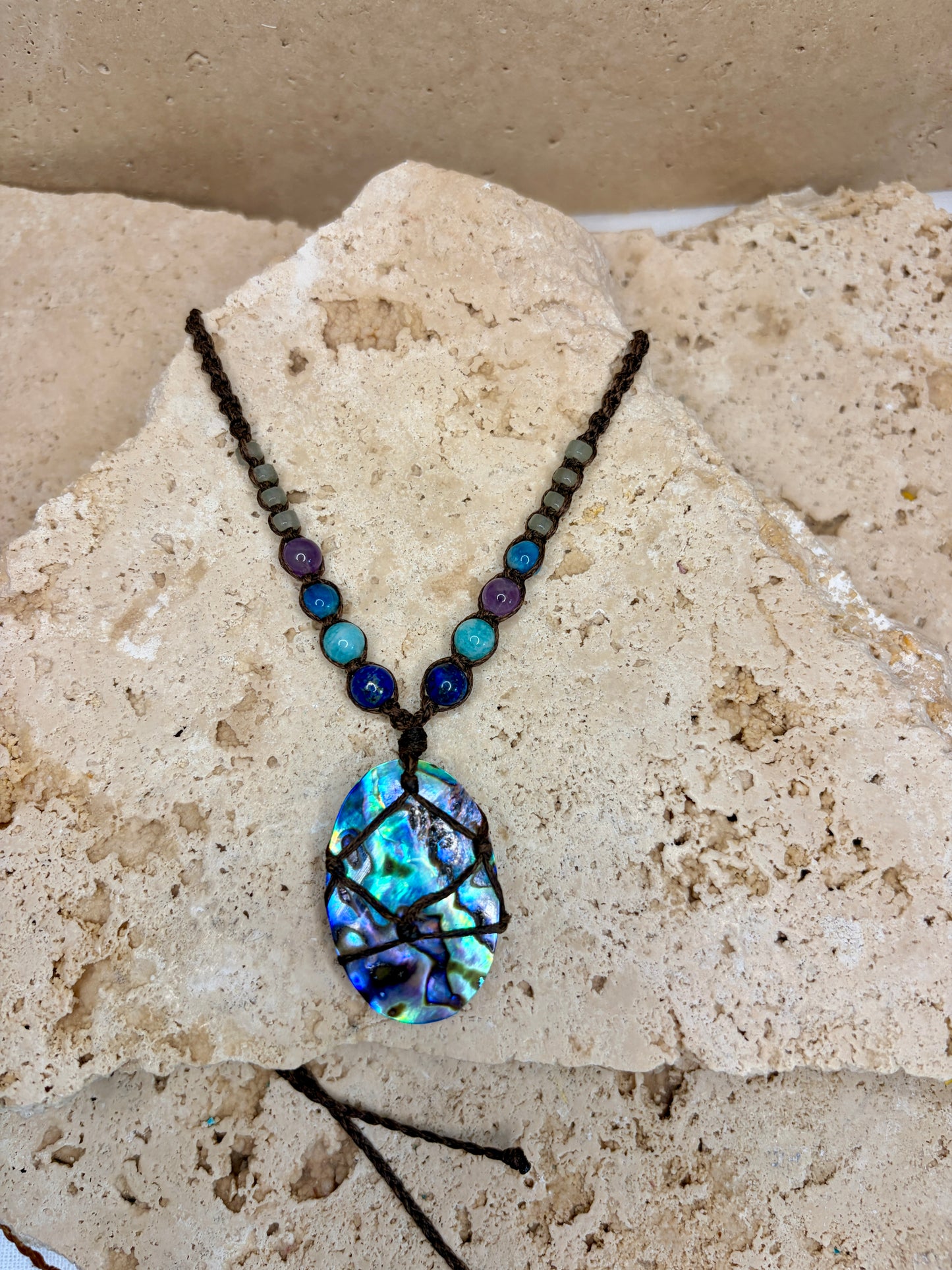 Paua Shell oval necklace