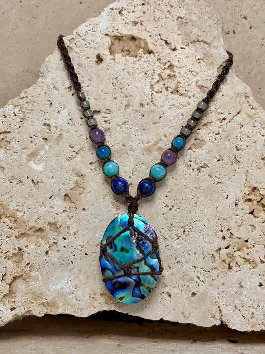 Paua Shell oval necklace
