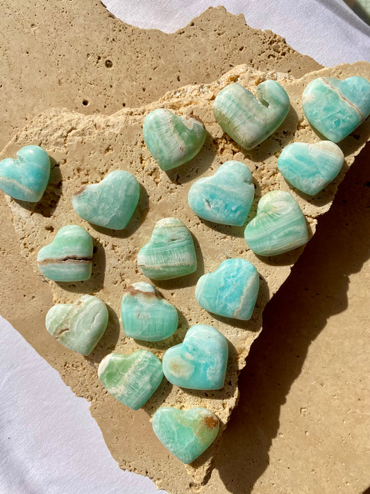 Caribbean Calcite Mini Heart