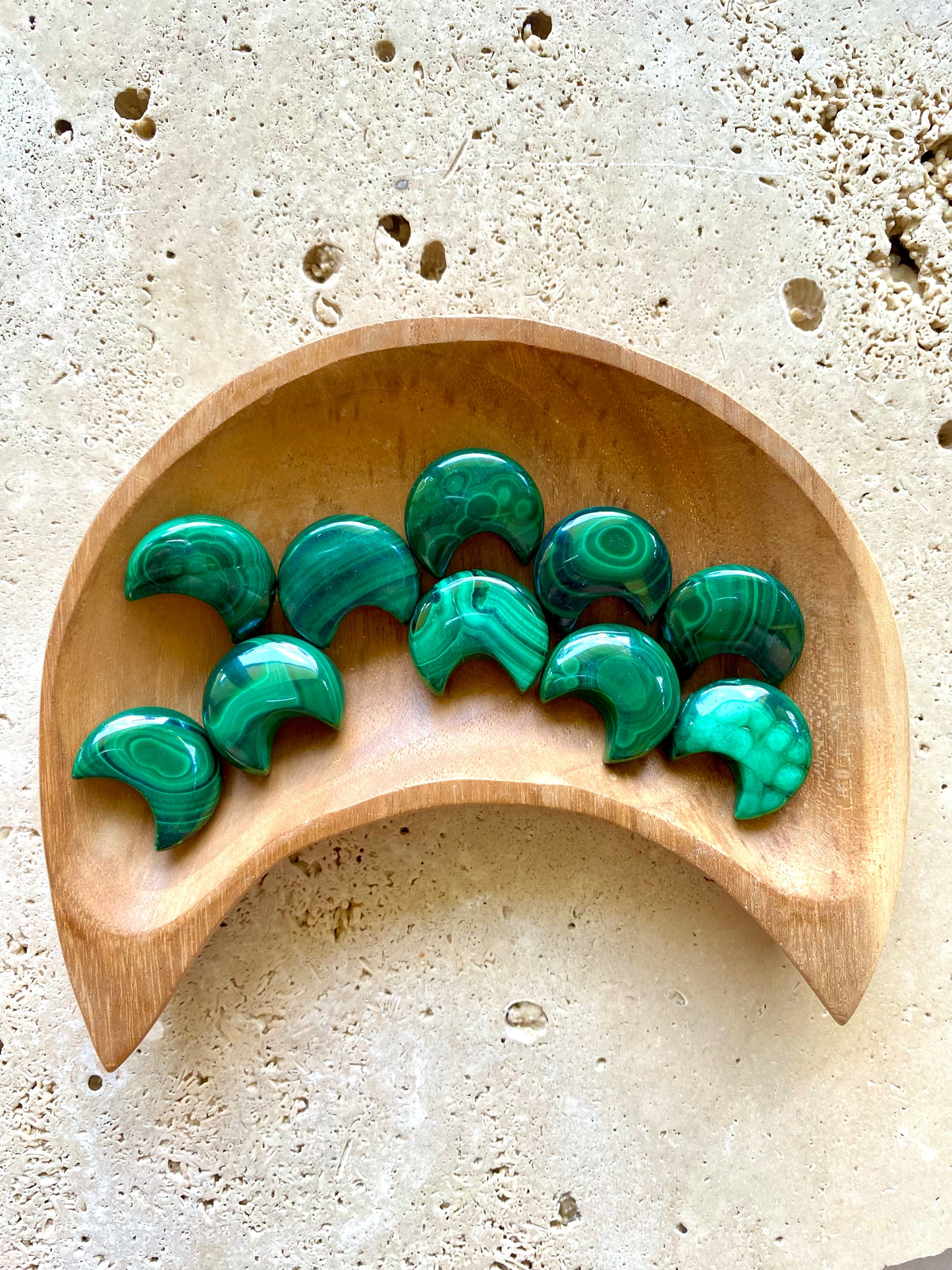 Malachite mini moon