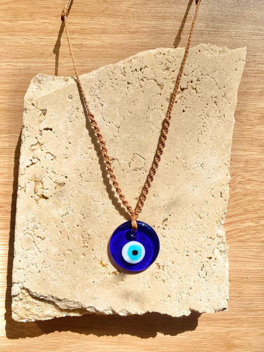Nazar evil eye Macrame necklace